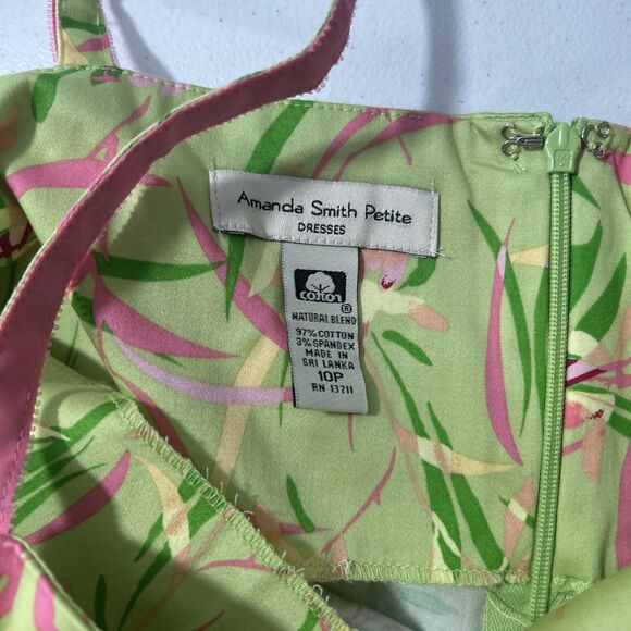 Amanda Smith Mini Dress Womens 10P Multi Empire Sundress Beach Y2K 90s - Picture 5 of 7